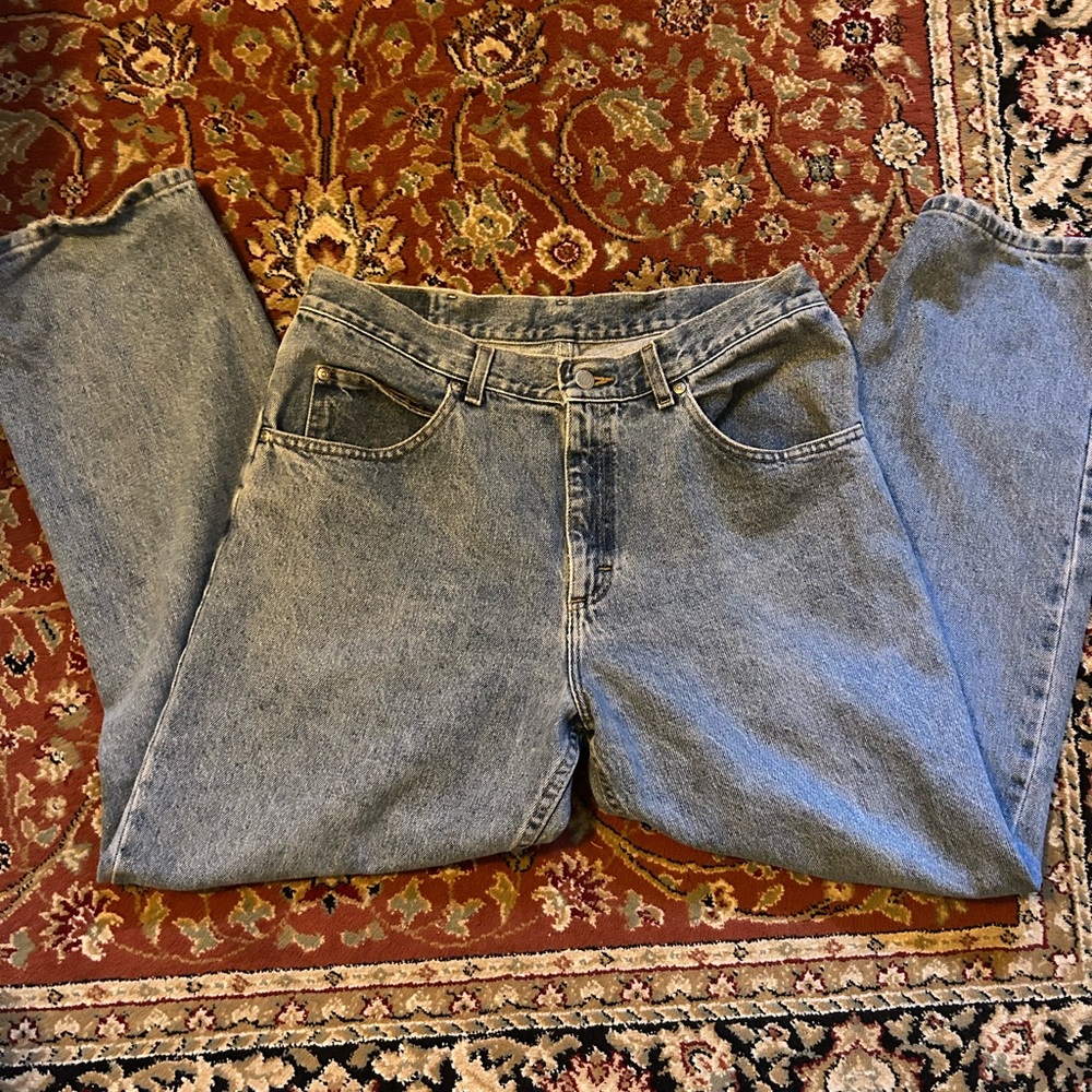 Classic Blue Denim Wrangler jeans